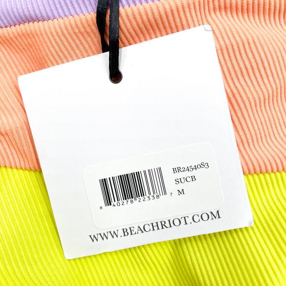 Beach Riot Joyce One Piece Swimsuit Sun-dazed Colorblock One Shoulder Cut-Out - Picture 13 of 13